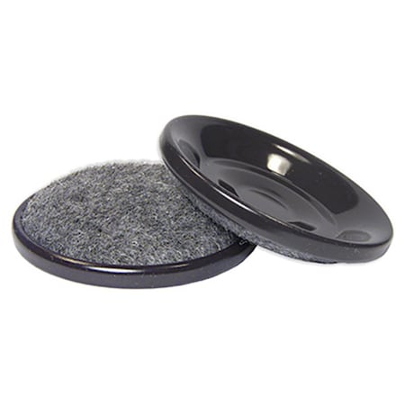 Richelieu 1.56 in. TruGuard Round Furniture Cup Carpet Base with Hard Shell, 4PK 235951